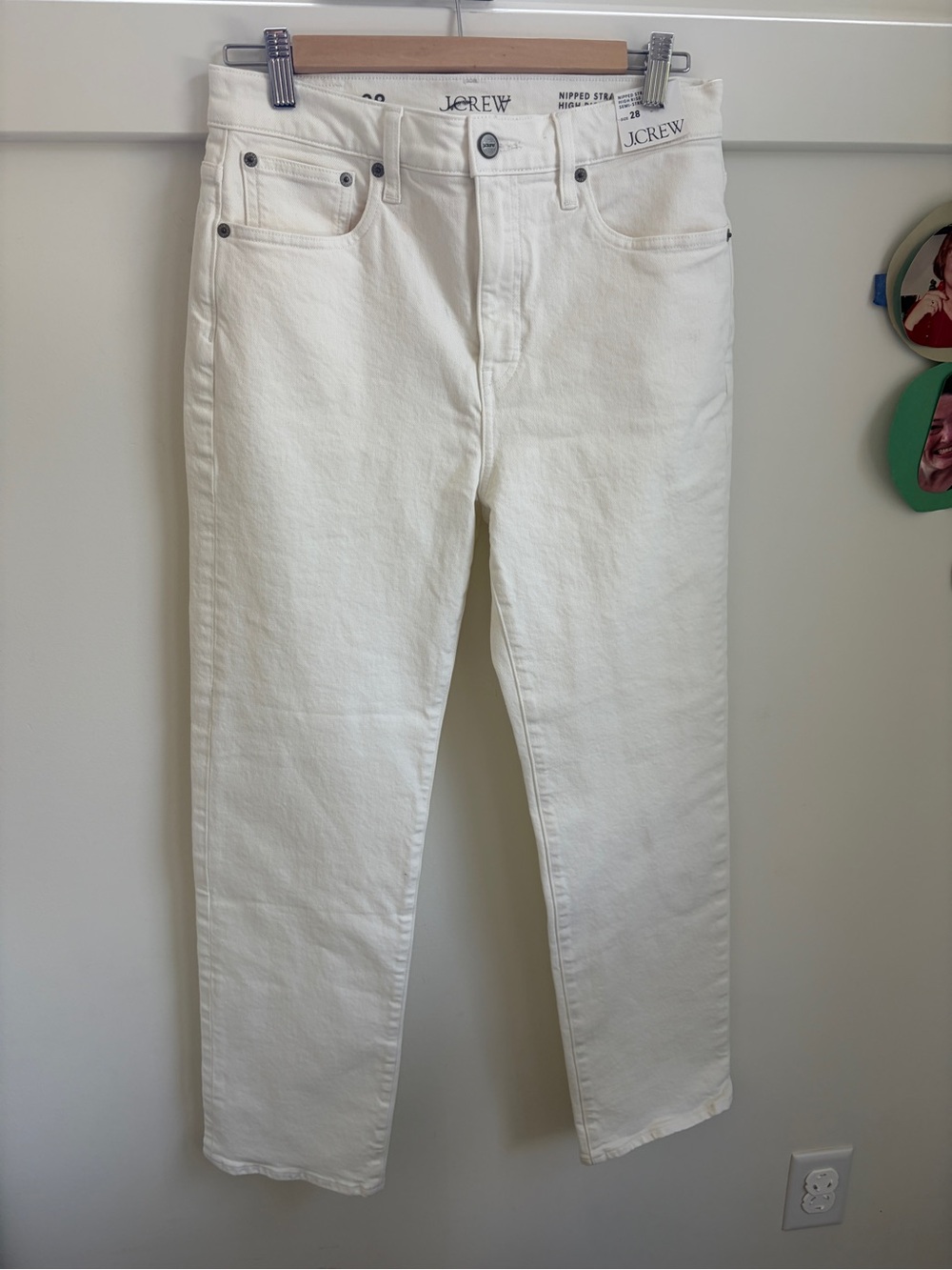 J. Crew Nipped Straight White Women’s Jeans Size 28